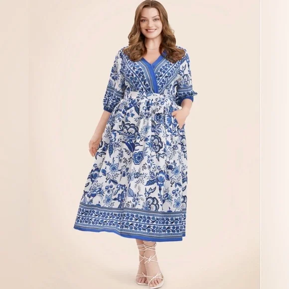 18-20 NWOT Bloomchic Dress in purple bandana pattern - Picture 4 of 4